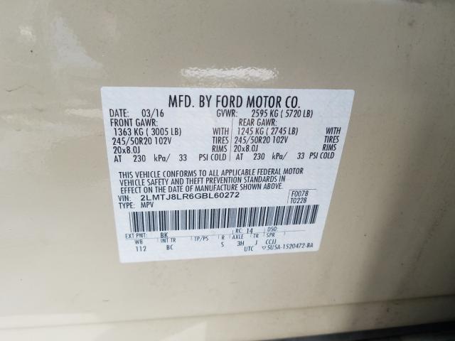 2016 LINCOLN MKX RESERV 2LMTJ8LR6GBL60272