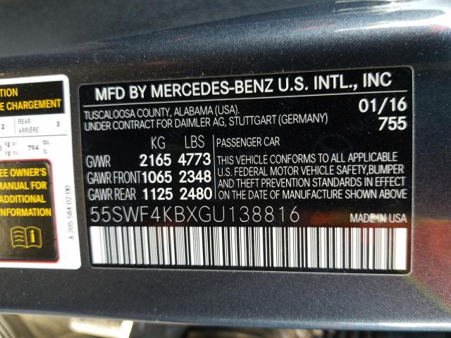 2016 MERCEDES-BENZ C 300 4MAT - 55SWF4KBXGU138816