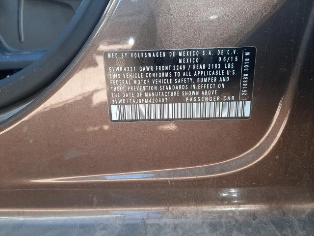 2015 VOLKSWAGEN JETTA SE 3VWD17AJ8FM420607