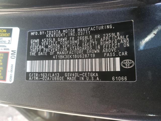2011 TOYOTA CAMRY SE 4T1BK3EK1BU628719