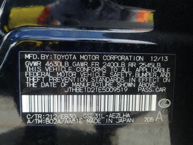 2014 LEXUS IS 350 JTHBE1D21E5009519