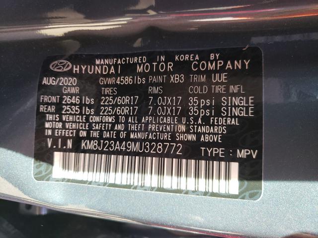 2021 HYUNDAI TUCSON SE KM8J23A49MU328772
