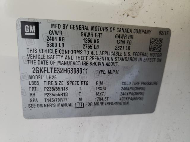 2017 GMC TERRAIN 2GKFLTE32H6308011