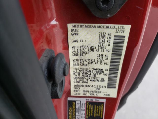 2010 NISSAN FRONTIER K 1N6BD0CT8AC415549