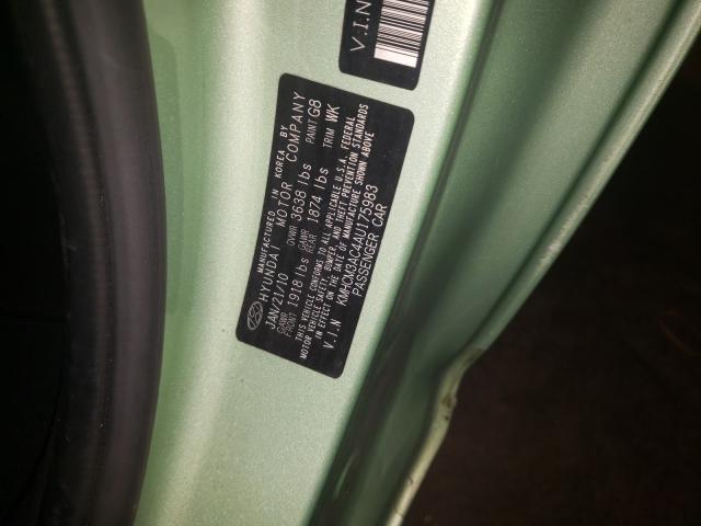 2010 HYUNDAI ACCENT BLU KMHCM3AC4AU175983