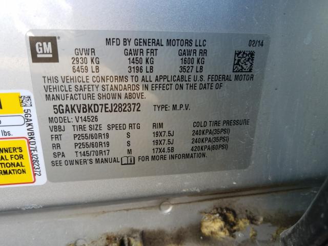 2014 BUICK ENCLAVE 5GAKVBKD7EJ282372