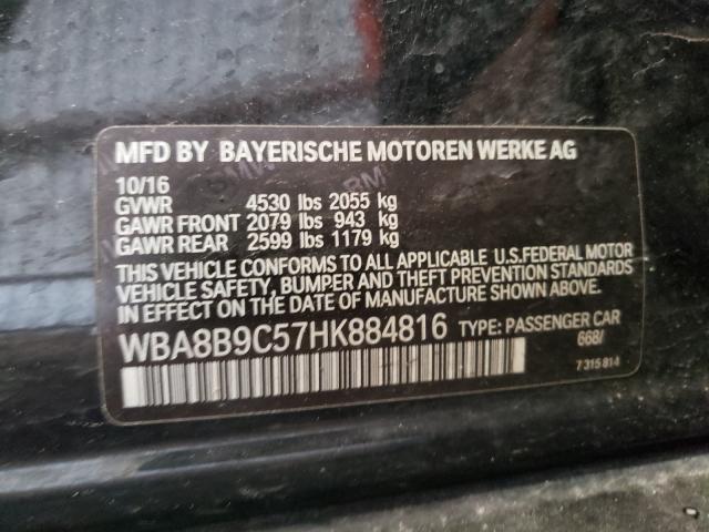 2017 BMW 330 I WBA8B9C57HK884816