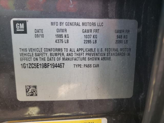 2011 CHEVROLET MALIBU 1LT 1G1ZC5E19BF194467