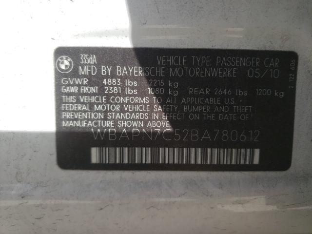 2011 BMW 335 D WBAPN7C52BA780612