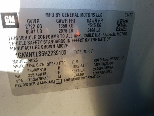 2017 GMC ACADIA ALL 1GKKNTLS6HZ239105