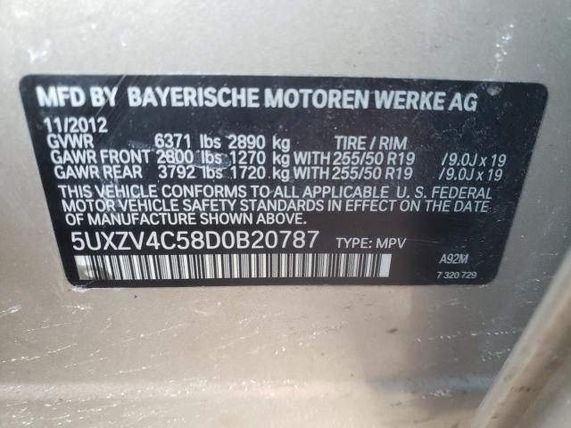 2013 BMW X5 5UXZV4C58D0B20787
