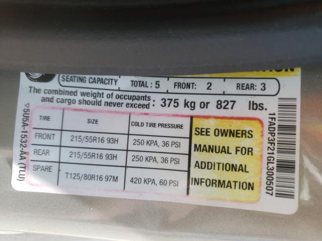 2016 FORD FOCUS SE 1FADP3F21GL300507