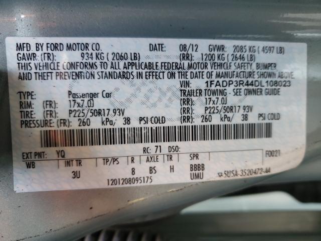 2013 FORD FOCUS BEV 1FADP3R44DL108023