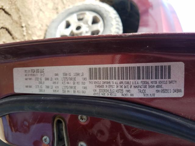 2018 RAM 3500 SLT 3C63R3HL9JG149725