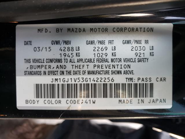 2016 MAZDA 6 TOURING JM1GJ1V53G1422256