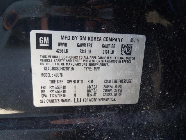 2015 BUICK ENCORE CON KL4CJBSB0FB210125