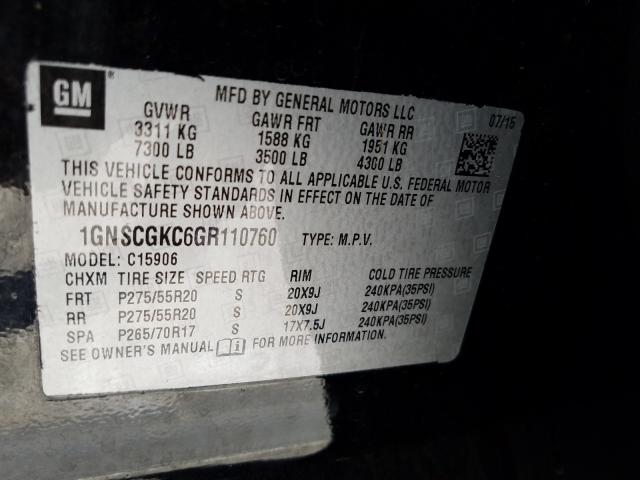 2016 CHEVROLET SUBURBAN C 1GNSCGKC6GR110760