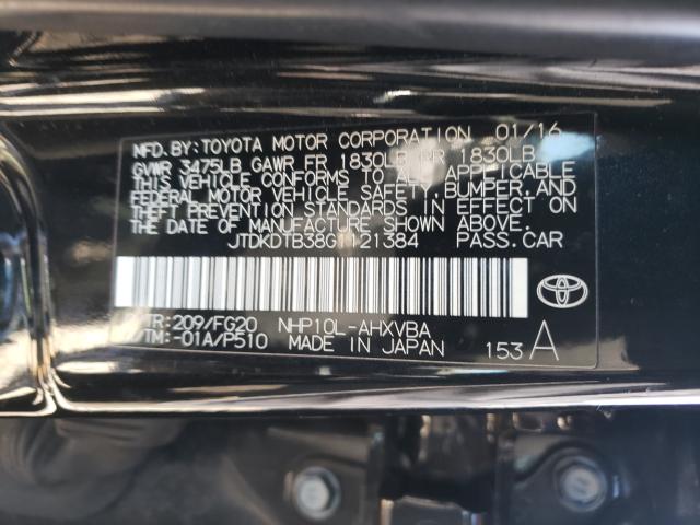 2016 TOYOTA PRIUS C JTDKDTB38G1121384