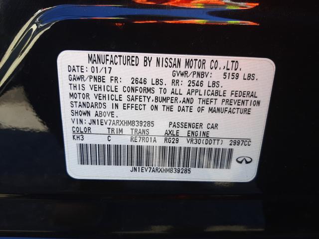 2017 INFINITI Q50 PREMIU JN1EV7ARXHM839285