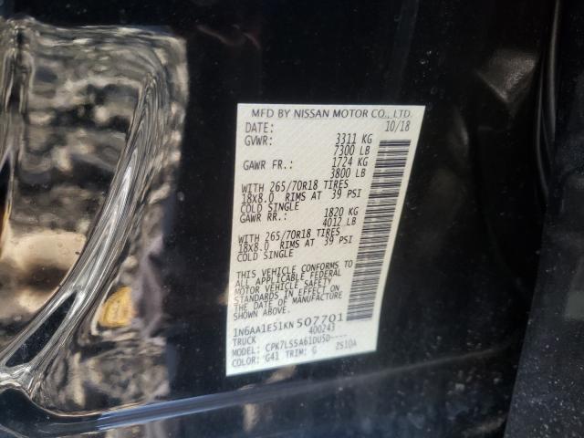 2019 NISSAN TITAN SV 1N6AA1E51KN507701