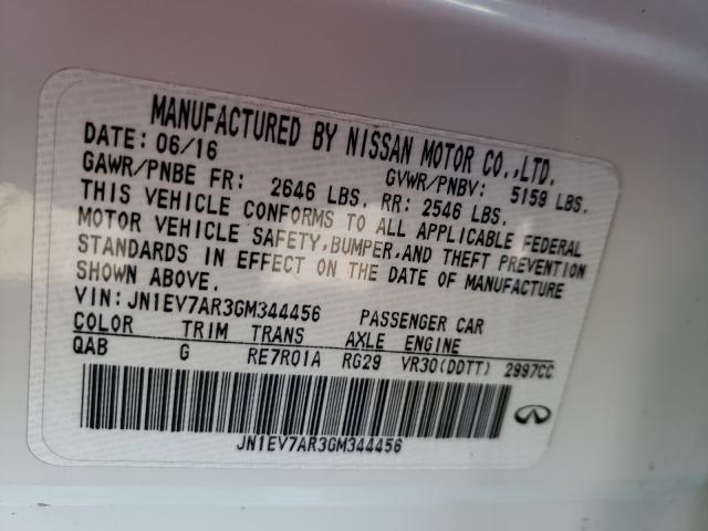 2016 INFINITI Q50 PREMIU JN1EV7AR3GM344456