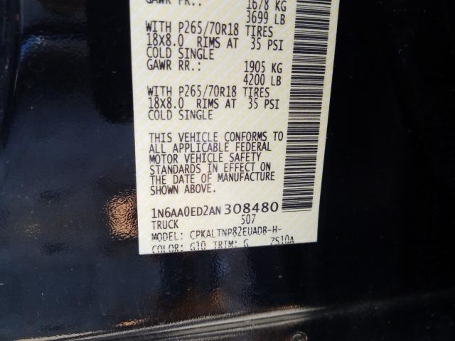 2010 NISSAN TITAN XE 1N6AA0ED2AN308480