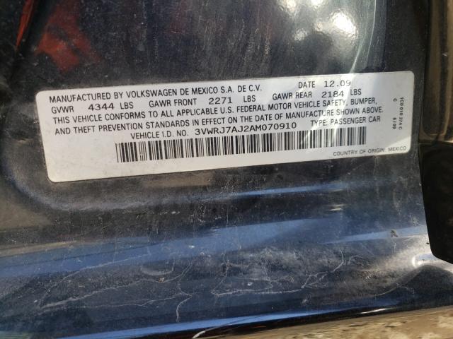 2010 VOLKSWAGEN JETTA WOLF 3VWRJ7AJ2AM070910