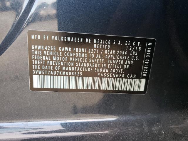 2019 VOLKSWAGEN GTI S 3VW5T7AU7KM008925