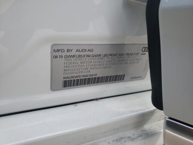 2019 AUDI A8 L WAU8DAF81KN018410