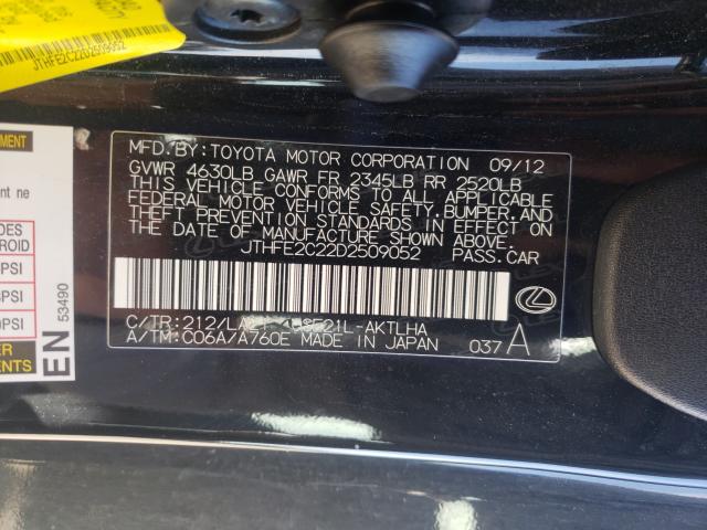 2013 LEXUS IS 350 JTHFE2C22D2509052