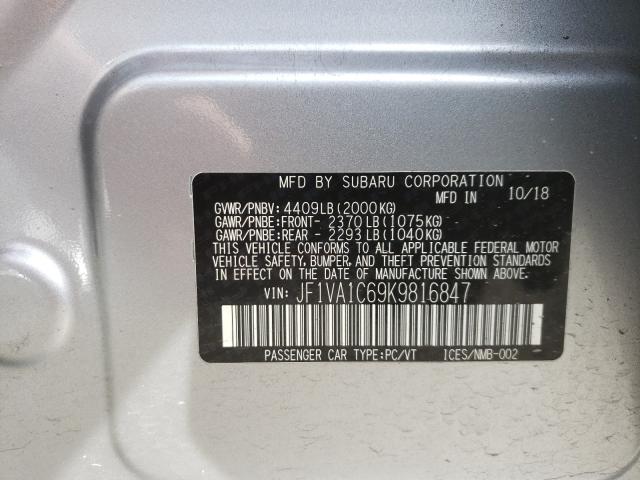 2019 SUBARU WRX PREMIU JF1VA1C69K9816847