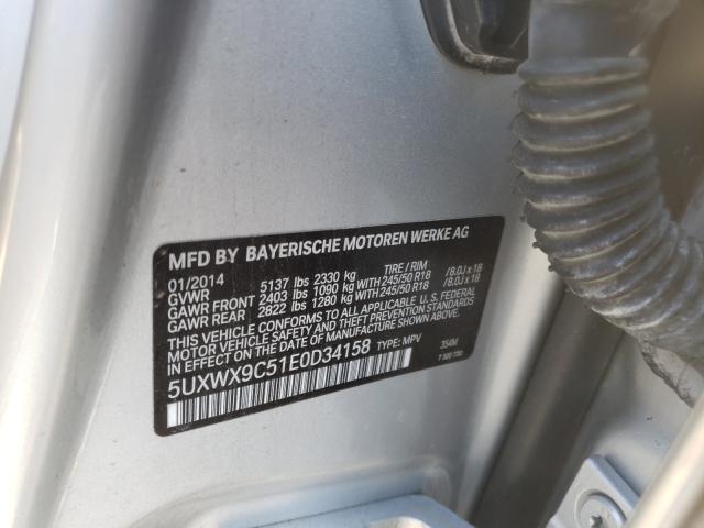 2014 BMW X3 XDRIVE 5UXWX9C51E0D34158