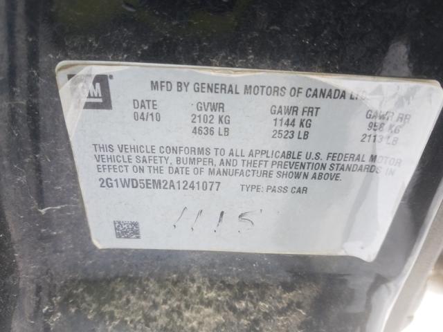2010 CHEVROLET IMPALA POL 2G1WD5EM2A1241077