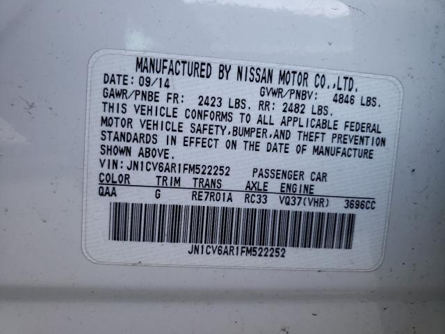 2015 INFINITI Q40 JN1CV6AR1FM522252