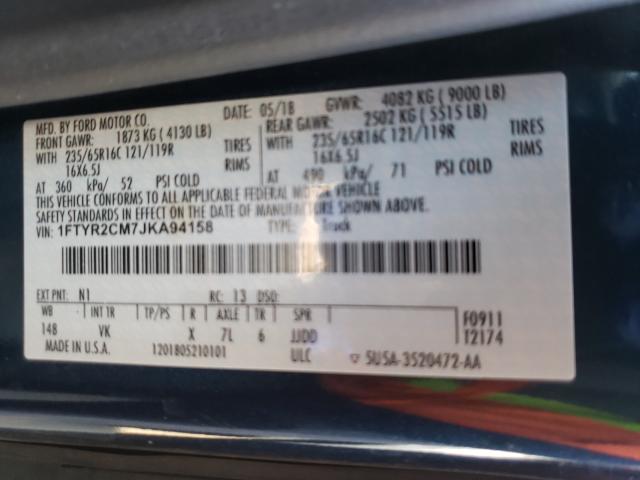 2018 FORD TRANSIT T- 1FTYR2CM7JKA94158