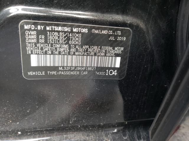 2019 MITSUBISHI MIRAGE G4 ML32F3FJ9KHF18627