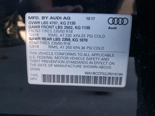 2018 AUDI Q3 PREMIUM WA1BCCFS2JR016184