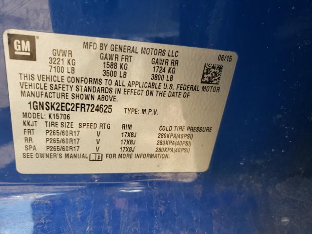 2015 CHEVROLET TAHOE POLI 1GNSK2EC2FR724625