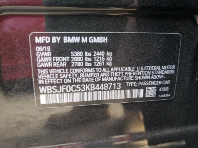 2019 BMW M5 WBSJF0C53KB448713