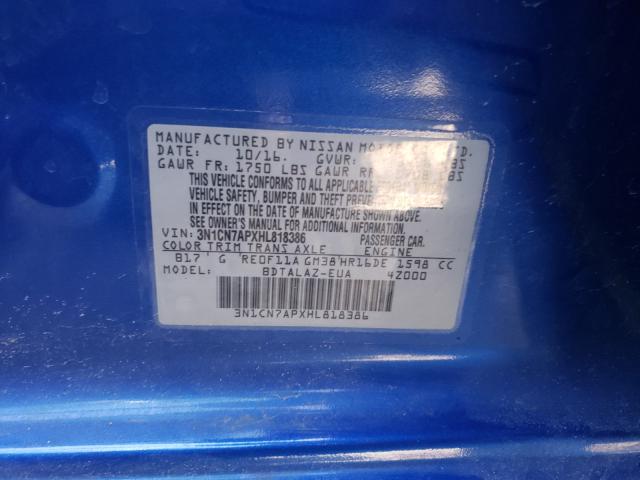 2017 NISSAN VERSA S 3N1CN7APXHL818386