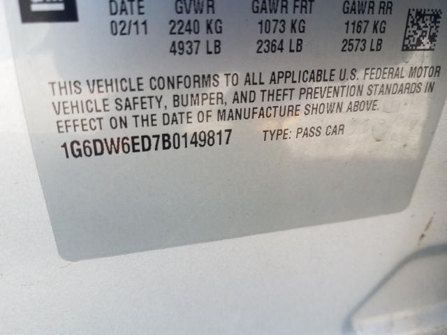 2011 CADILLAC STS LUXURY 1G6DW6ED7B0149817