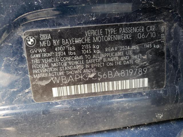 2011 BMW 328 XI WBAPK7C56BA819789