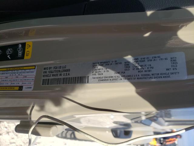2020 JEEP GLADIATOR 1C6JJTEG9LL204069