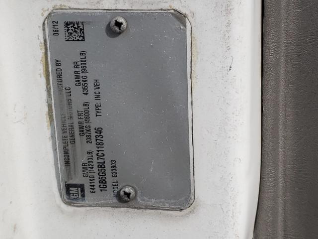 2012 CHEVROLET EXPRESS G4 1GB6G5BL7C1187346