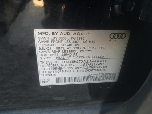 2017 AUDI Q7 WA1VAAF77HD042533