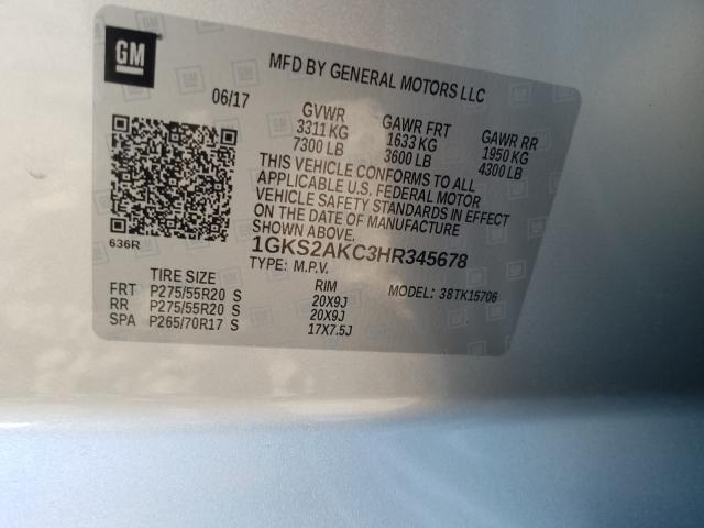 2017 GMC YUKON SLE 1GKS2AKC3HR345678