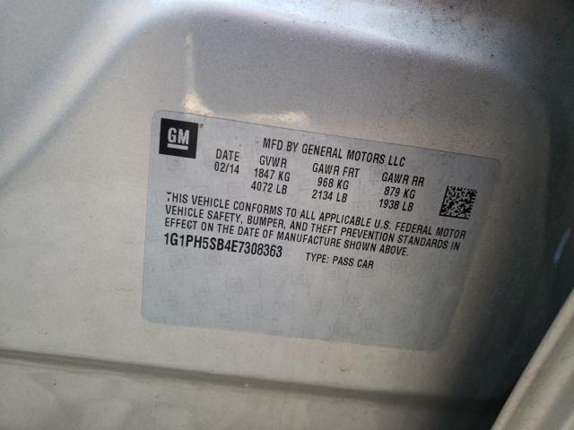 2014 CHEVROLET CRUZE ECO 1G1PH5SB4E7308363