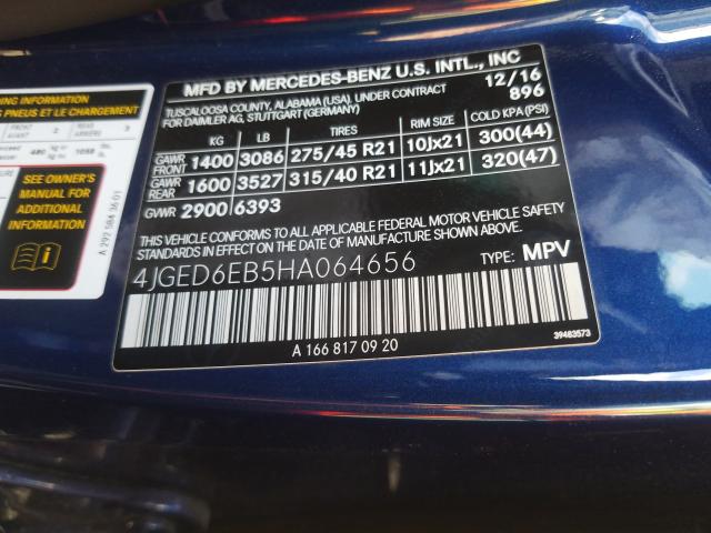 2017 MERCEDES-BENZ GLE COUPE 4JGED6EB5HA064656