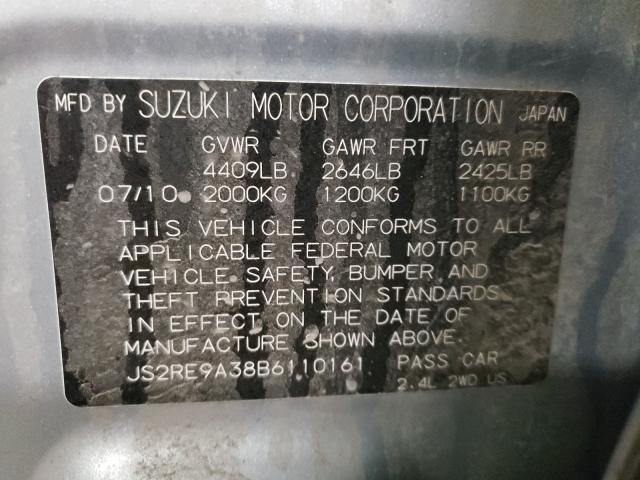 2011 SUZUKI KIZASHI SE JS2RE9A38B6110161