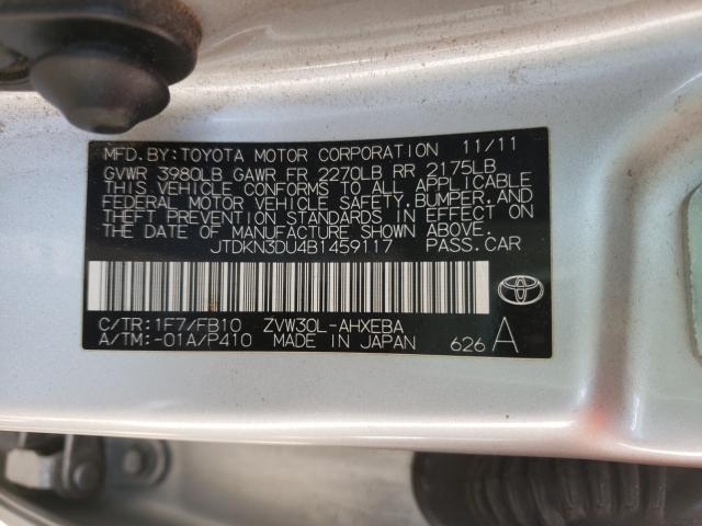 2011 TOYOTA PRIUS JTDKN3DU4B1459117